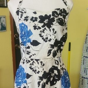 Multi-colored Rockabilly style halter dress